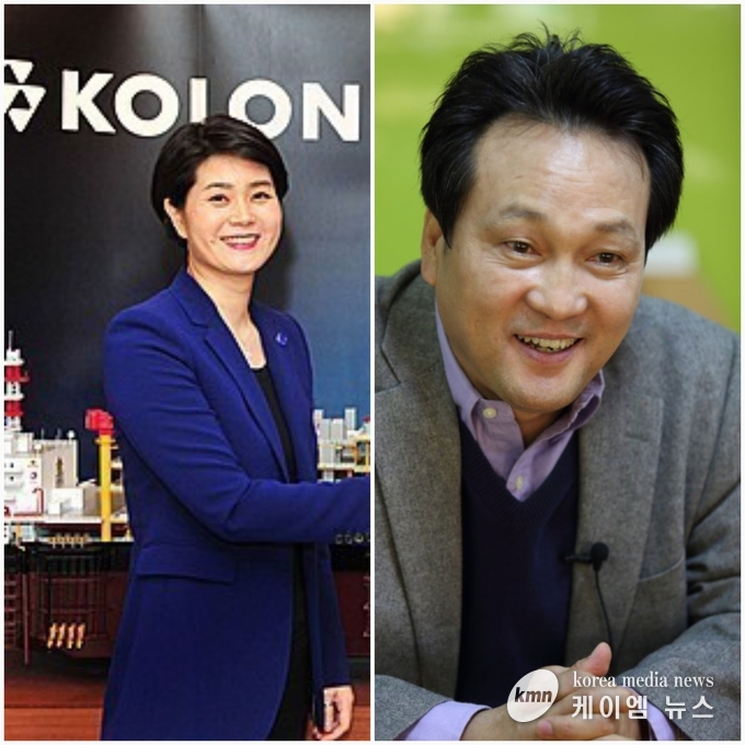 이수영 코오롱에코원 대표이사와 더불어민주당 안민석 국회의원(경기 오산)