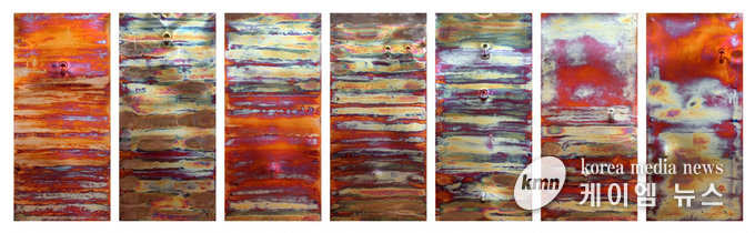 소리를 본다(일월화수목금토_노을)_120x60cm(7개)
