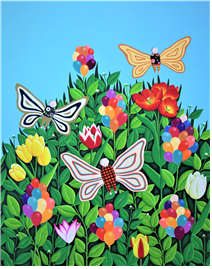 <나비가 되다> 2014,<br>
Acrylic on Canvas, 162x130cm