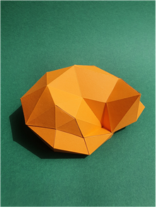 <냥모나이트> 2021,<br>
종이, 접합, (h)6 × (w)15 × (d)12 cm