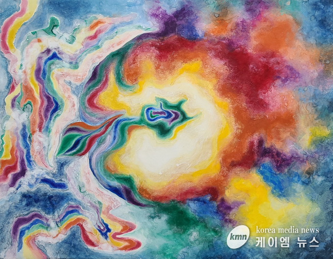 〈나의 識 4〉 장지에 분채, 41x53cm, 2019