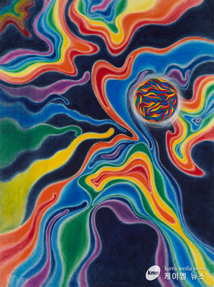 〈나의 識 4〉 장지에 분채, 41x53cm, 2019