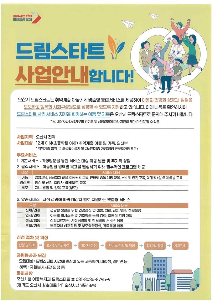 드림스타트 사업 안내문 사진/오산시청 제공