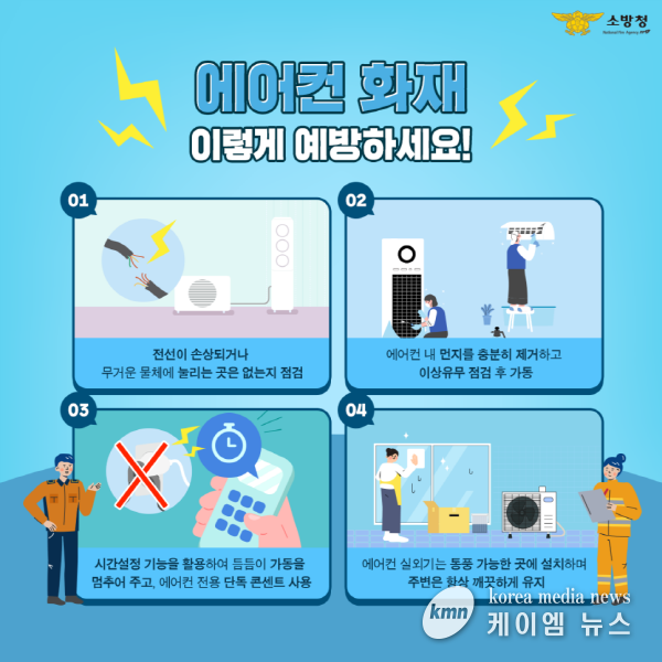 에어컨 화재예방 안전수칙 사진/안성소방서 제공