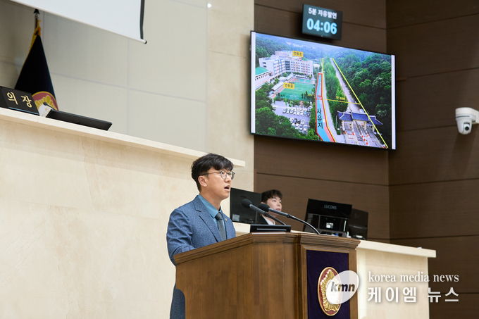  제293회 제1차 정례회 5분 자유발언을 하고 있다. 사진/용인특례시의회 제공