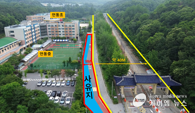 언동초·중학교 주변 도로 전경 사진/용인특례시의회 제공