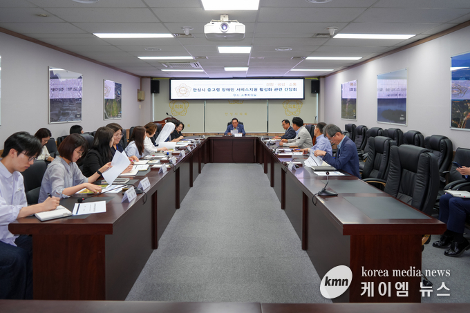 중고령 장애인을 위한 조례 개정 필요성을 집중 논의하고 있다. 사진/안성시의회 제공