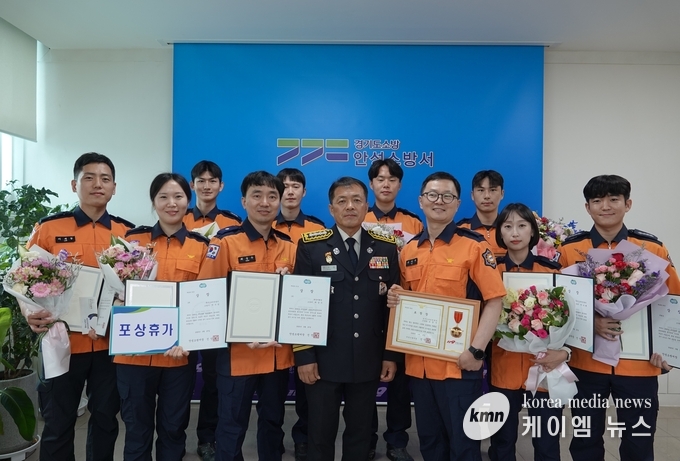 구급‧운전분야 경연대회 수상자 표창 안성소방서 제공