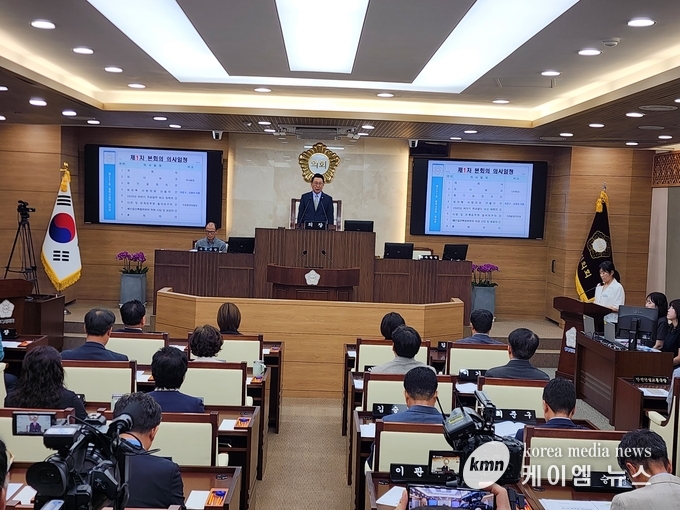 사진제257회 임시회 제1차 본회의 전경<김영진기자>