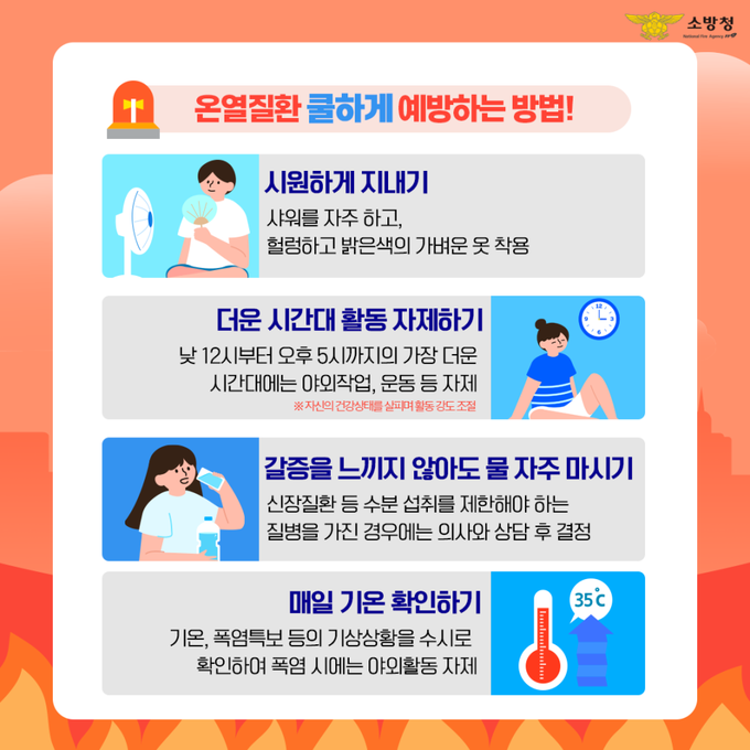 온열질환 예방수칙 홍보자료 사진/화성소방서 제공