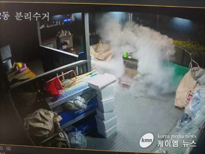 화재 조기 진압 당시 모습 사진/용인특례시청 제공