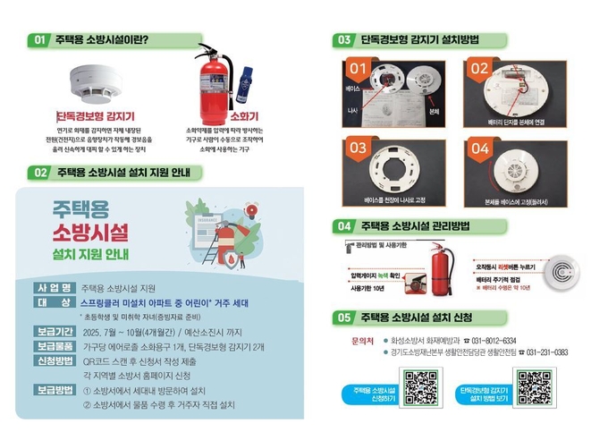 주택용 소방시설 설치 신청 안내문 사진/ 화성소방서 제공