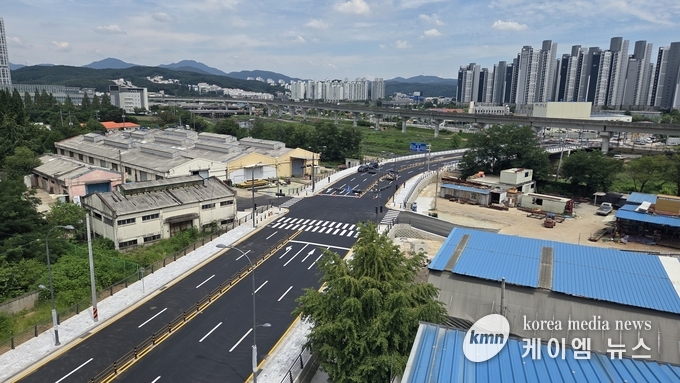  용인특례시 유림동과 고림지구를 연결하는 '중1-1호' 도시계획도로가 준공됐다. 사진/용인특례시청 제공