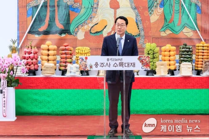 사진/정명근 화성특례시장이 축사를 하고있다.<김영진 기자>