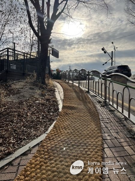 광명시 광명6동, 관내 경사로에 주민 안전 위한 미끄럼 방지 매트 설치