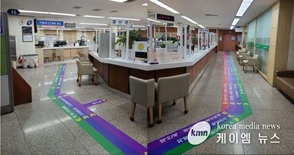 하남시, 세무민원 편의를 위한 안내 유도선 설치