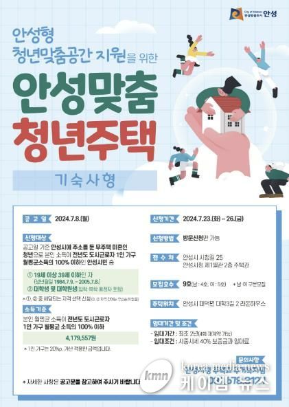 안성시, '2024 안성맞춤 청년주택' 입주자 모집