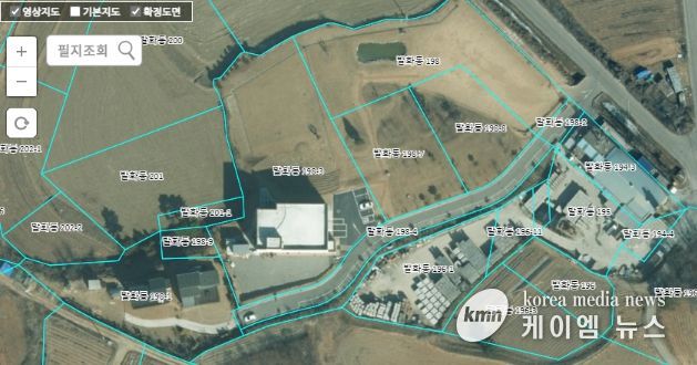 스마트폰 QR코드 활용 토지경계확인(접속화면)