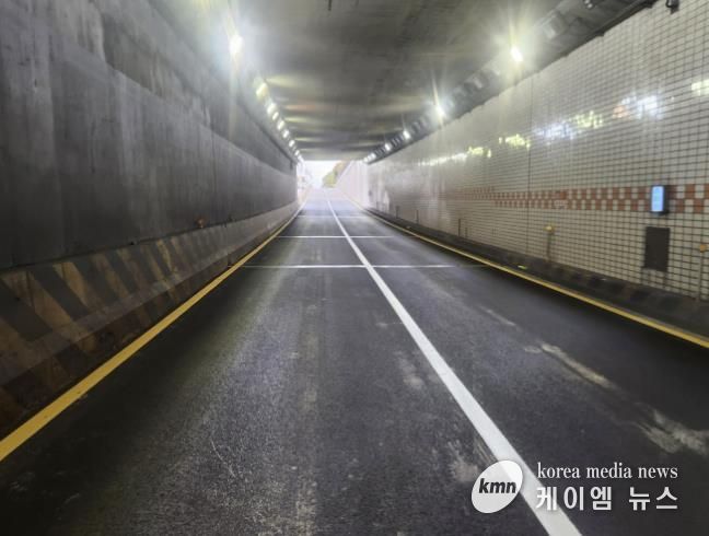 신축이음장치 교체, 도로 재포장, 조도 개선된 풍산지하차도