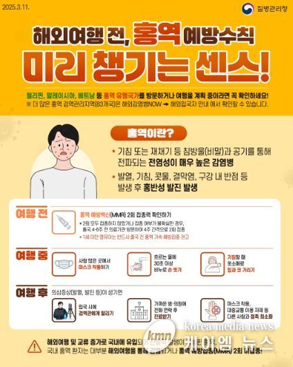 “홍역 조심하세요!” 남양주시, 해외여행 전 예방수칙 안내