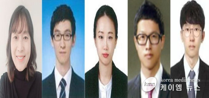 왼쪽부터 신정연, 김승규, 박지용, 김건호, 조재민 주무관