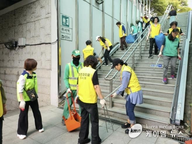 수원시 팔달구 화서2동, 꽃뫼환경대전환단 추석맞이 일제환경정비