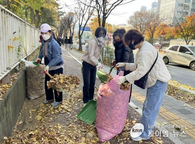 수원시 장안구 정자3동, 가을맞이 낙엽 대청소 실시
