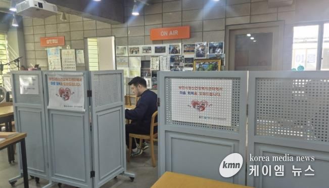 제일시장 상인회 사무실 내에 설치된 상담소 모습