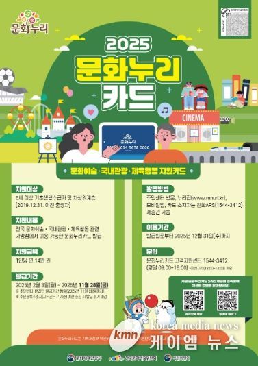 2025 문화누리카드 사용 안내문