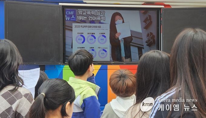 찾아가는 미디어나눔버스 ‘언어폭력 예방 TV뉴스 체험’