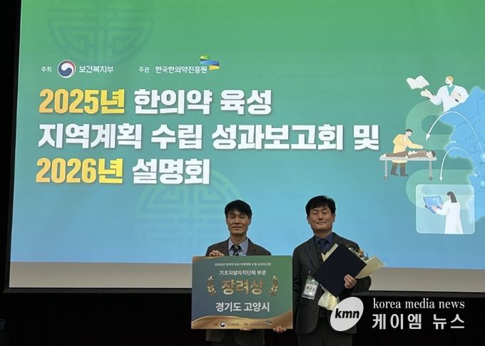 ‘2025년 한의약 육성지역계획 우수사례 공모전’보건복지부 장관 기관 표창 수상 기념촬영