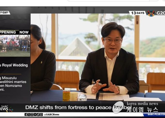 올해 11월 남아프리카공화국 SABC NEWS에 보도된 김병수 시장 인터뷰