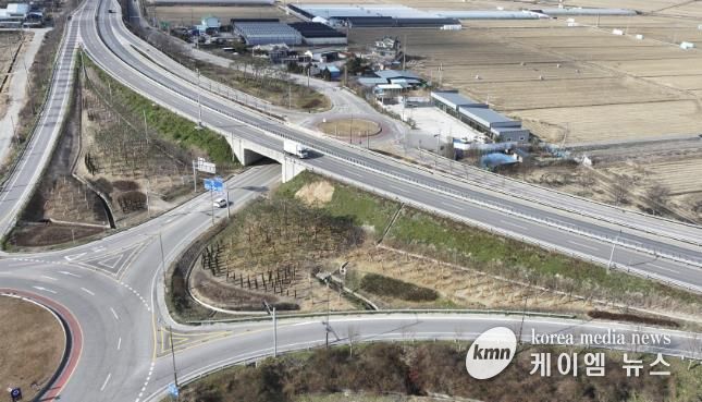 국도45 삽교교차로 기후대응도시숲 조성 모습