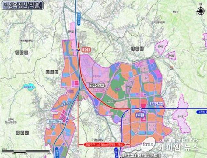 양주시,‘덕정옥정선, 제2차 경기도 도시철도망 구축계획’국토교통부 승인