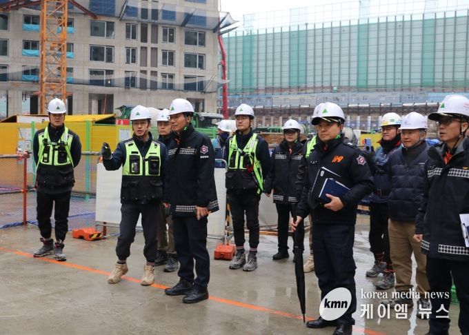 광명소방서, 5R구역 대형 공사장 관서장 현장안전지도 실시