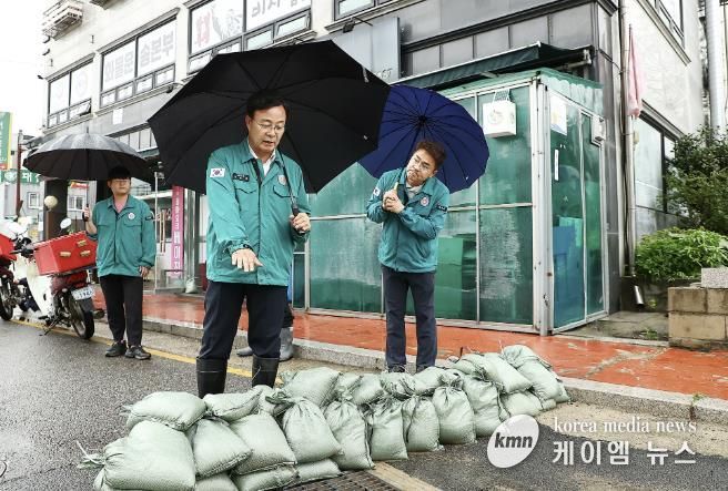 김성제 의왕시장, 집중호우 대비 현장점검 지속