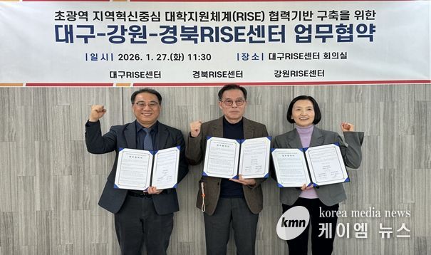 강원-대구-경북RISE센터, 초광역 협력체계 구축 업무협약 체결