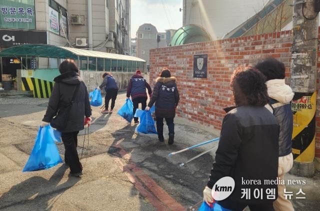 수원시 장안구 송죽동, 설 연휴 맞아 관내 대청소 실시