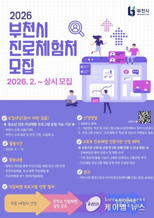 ‘2026년 직업체험 프로그램’ 모집 홍보 포스터