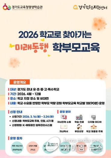 ‘학교로 찾아가는 미래동행 학부모교육’홍보지