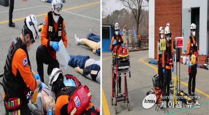 홍성소방서, 도 소방기술경연대회 예선 대비 구급훈련 강화