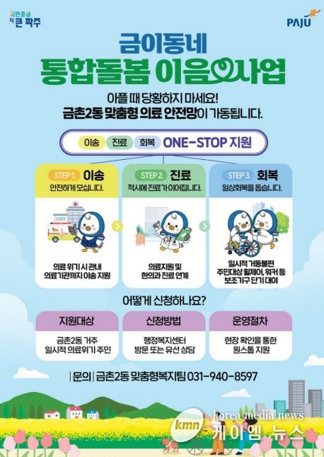 파주시 금촌2동, '맞춤형 보조기구 지원'으로 복지 사각지대 주민 일상 회복 돕는다