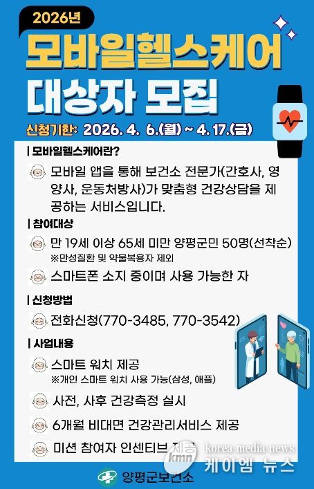 ‘모바일헬스케어’ 모집 포스터