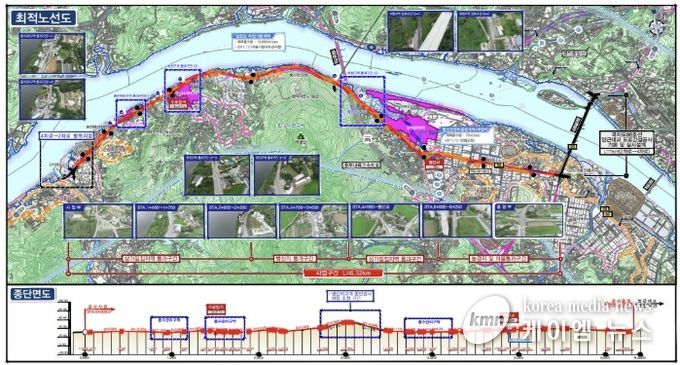 국지도88호선 강하~강상 최적노선도
