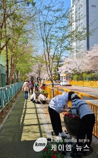 고양시 행신3동, 초화류 식재로 아름다운 꽃길 조성
