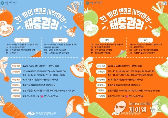 시흥시보건소 '한 끼의 변화로 시작하는 체중관리' 프로그램 운영