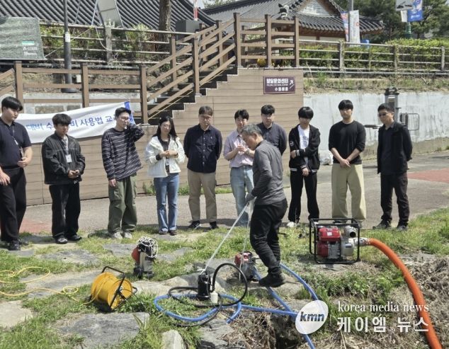 수원시 팔달구, 동 재난 담당자 양수장비 작동 교육 실시